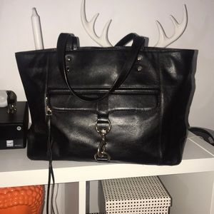 Rebecca Minkoff Black Tote Gold Hardware
